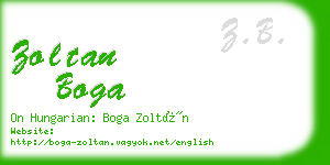 zoltan boga business card